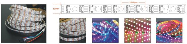 ws2815 rgb led strip 60LED per meter